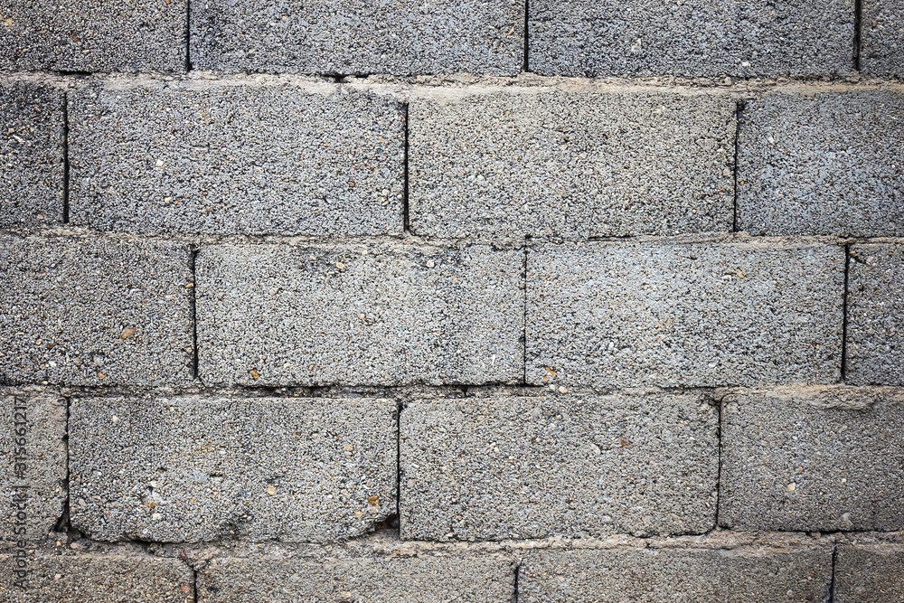 Fototapeta premium Gray wall, masonry.