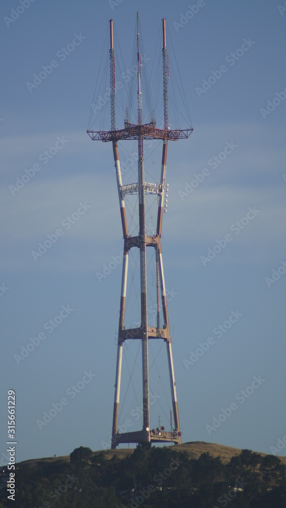 tower on background of blue sky