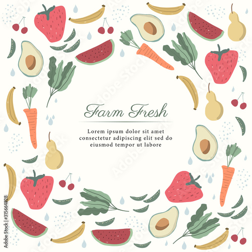fresh fruit and vegetable frame