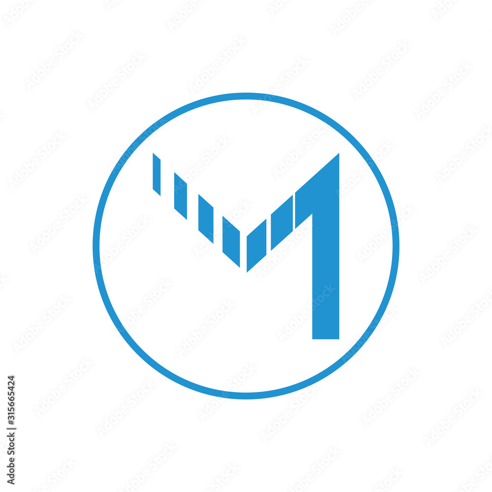 letter m stripes motion abstract logo vector letter m stripes motion abstract logo vector
