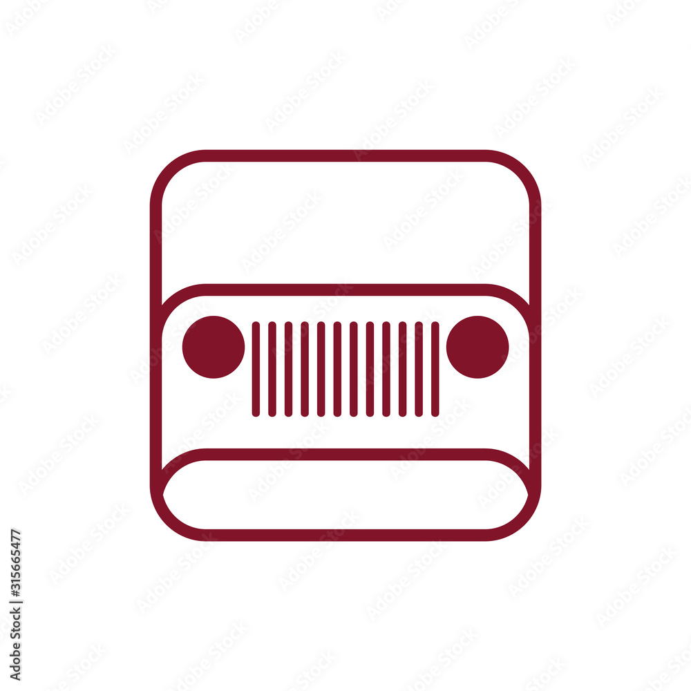 car face symbol logo vector car face symbol logo vector