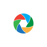 symbol vector of hexagonal swirl colorful object geometric design