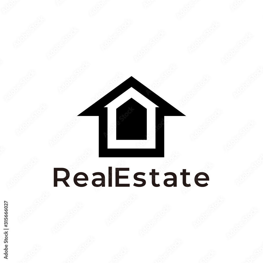 symbol logo vector of real estate simple geometric design symbol logo vector of real estate simple geometric design