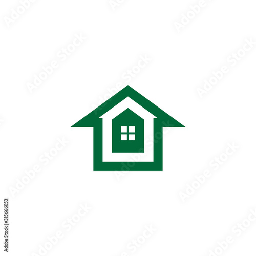 symbol logo vector of real estate simple geometric design © Adnanjaya