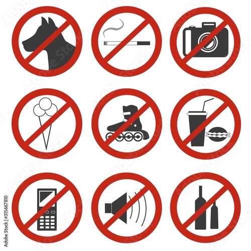 Free Download Prohibitory information signs  - GFXLoad