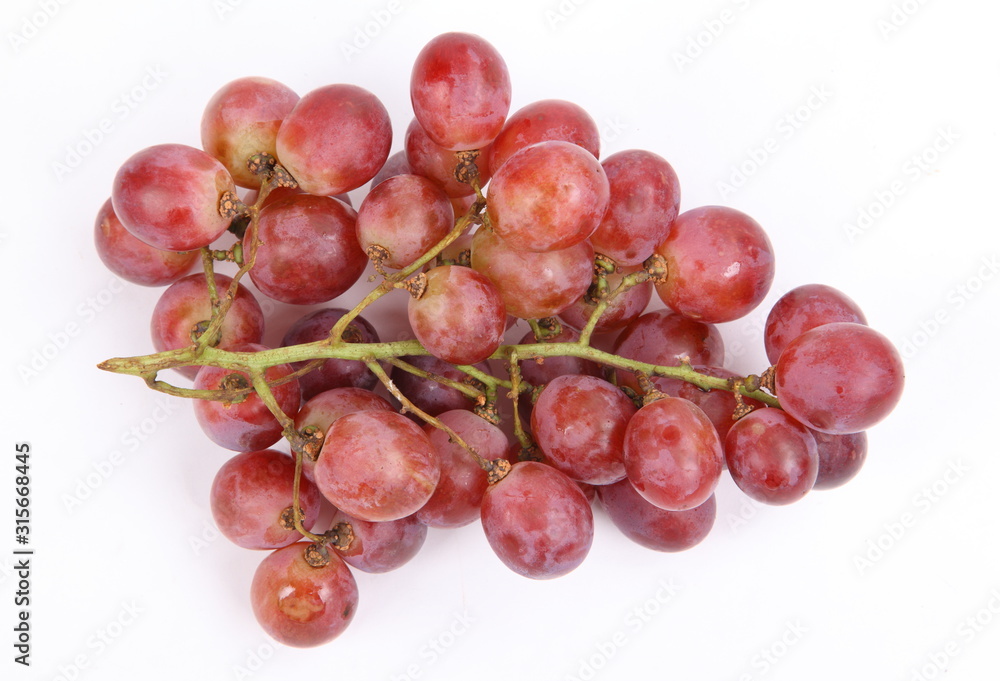 Fototapeta premium red grape isolated on white 