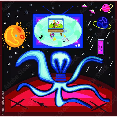 illustration of imagine space