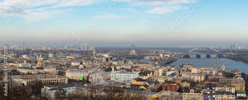 City landscape panoramic view of Kyiv (Kiev)
