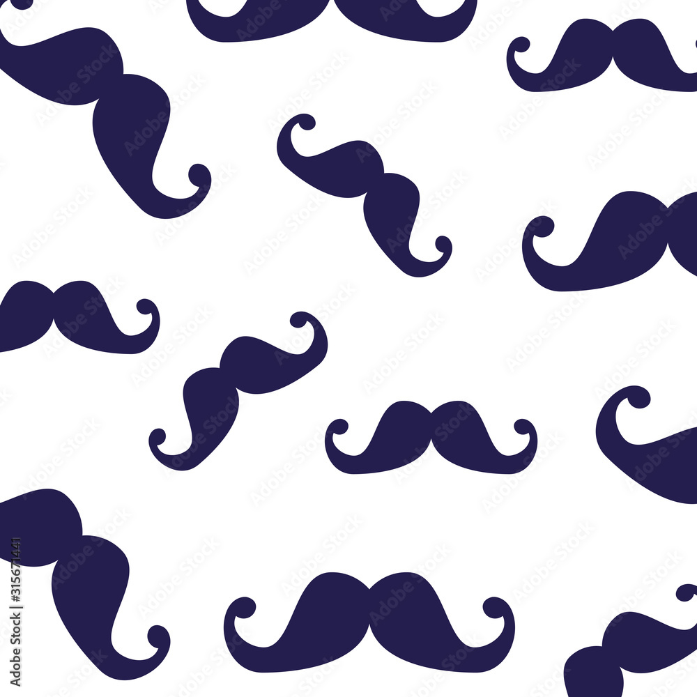 Isolated male mustaches background vector design Isolated male mustaches background vector design