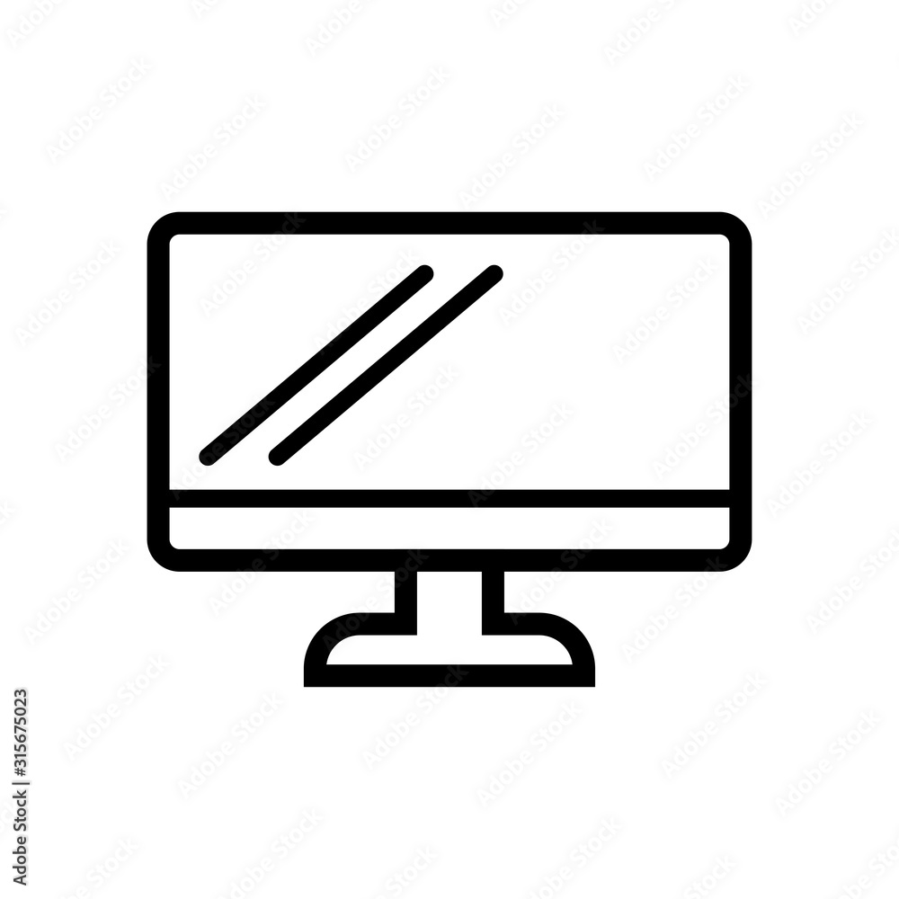 Monitor icon vector template illustration design Monitor icon vector template illustration design