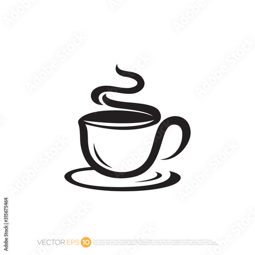 Pictograph of mug coffee or tea cup in stain ring for template logo  icon  identity vector designs  and graphic resources.