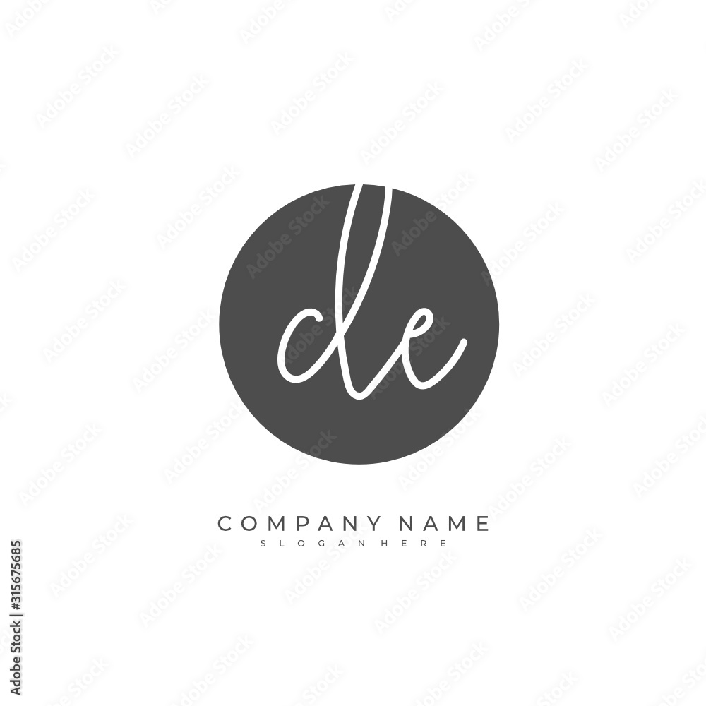 Handwritten initial letter D E DE for identity and logo. Vector logo template with handwriting and signature style. Handwritten initial letter D E DE for identity and logo. Vector logo template with handwriting and signature style.