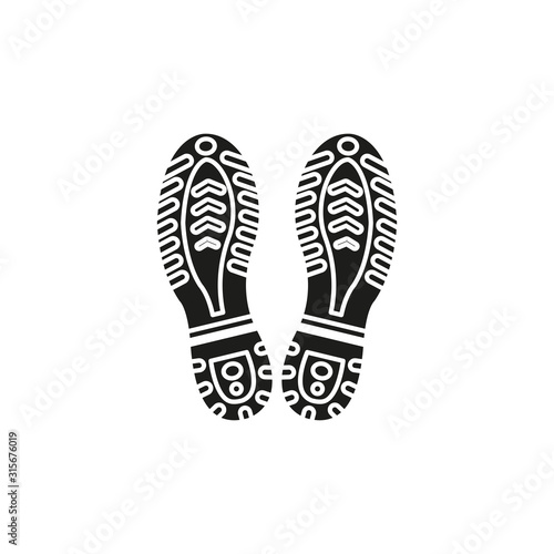 Shoe sole icon. Simple vector illustration