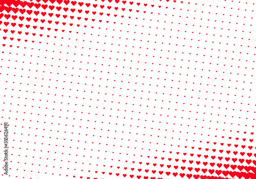 Valentine's Day background with simple heart shaped filter
