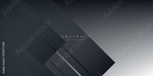  Dark black neutral abstract background for presentation design