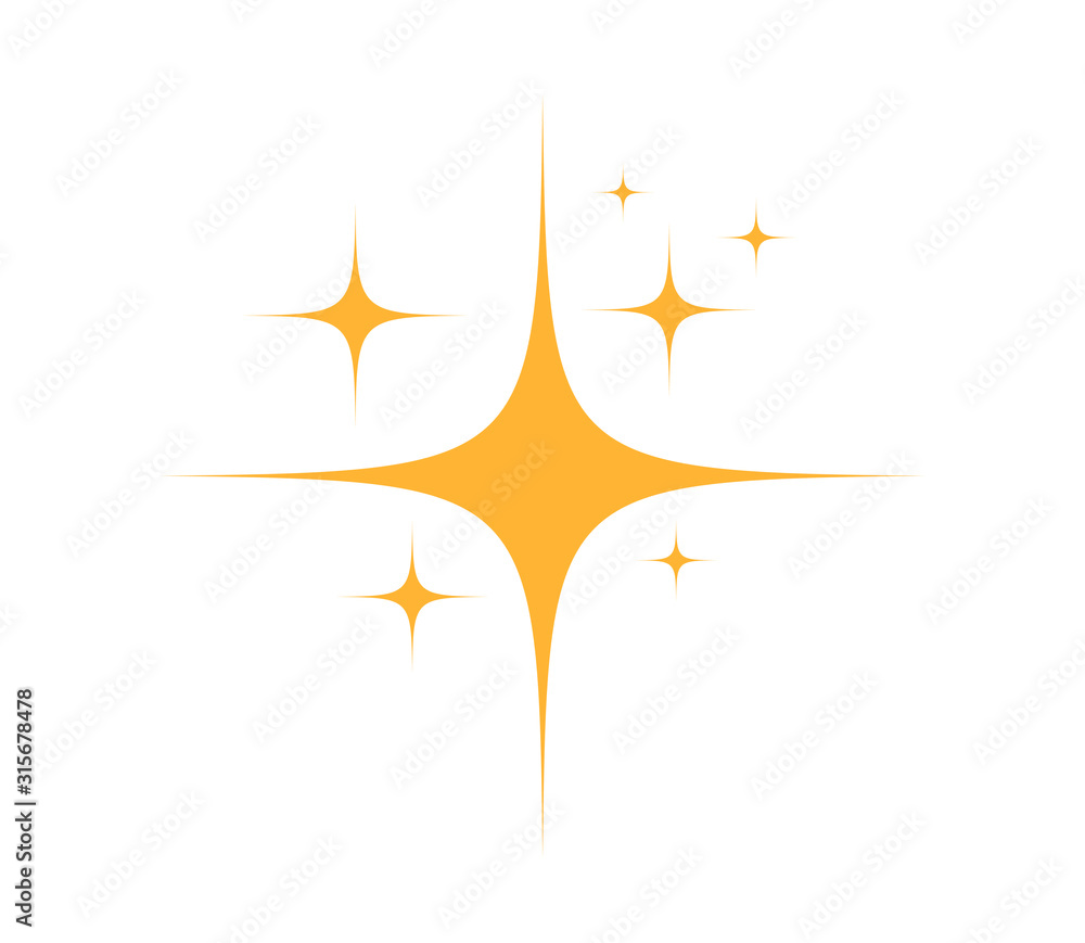 Sparkles Stars icon. on white background. Vector illustration Sparkles Stars icon. on white background. Vector illustration