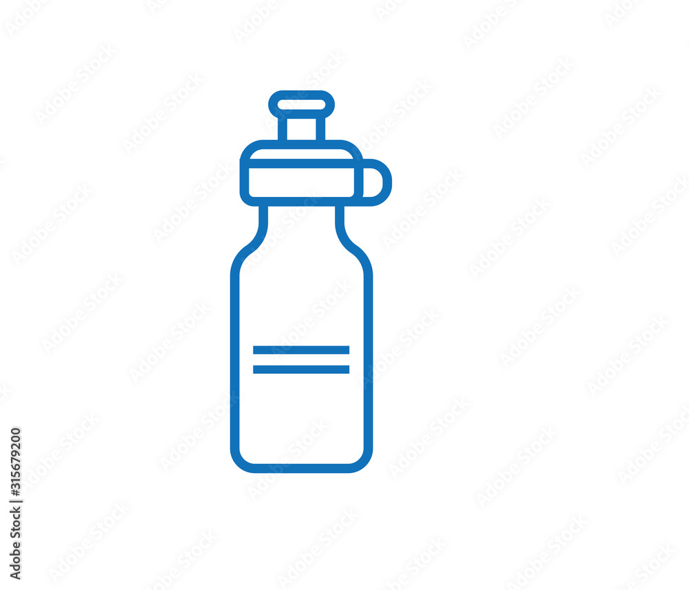 water bottle icon vector isolate 