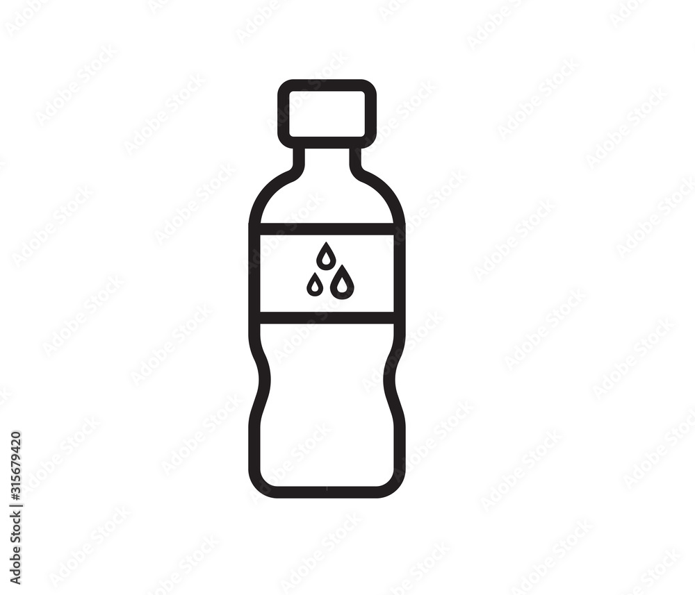 water bottle icon vector isolate water bottle icon vector isolate