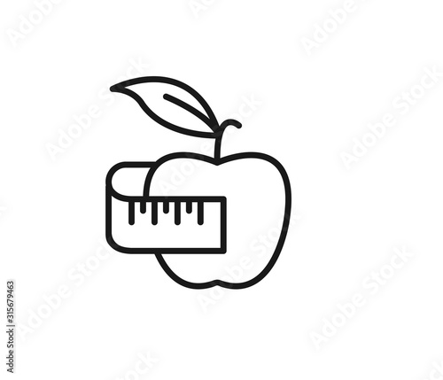 Wallpaper Mural Healthy diet and weight loss icon, vector design Torontodigital.ca