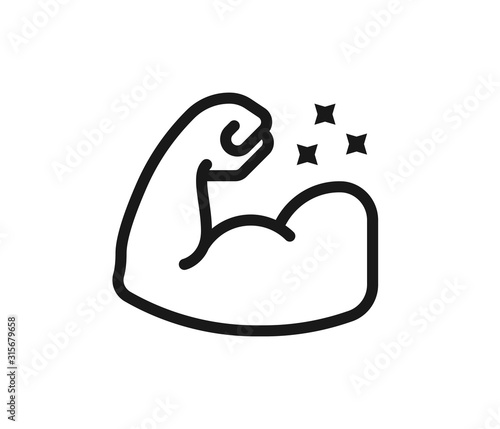 muscle icon vector 