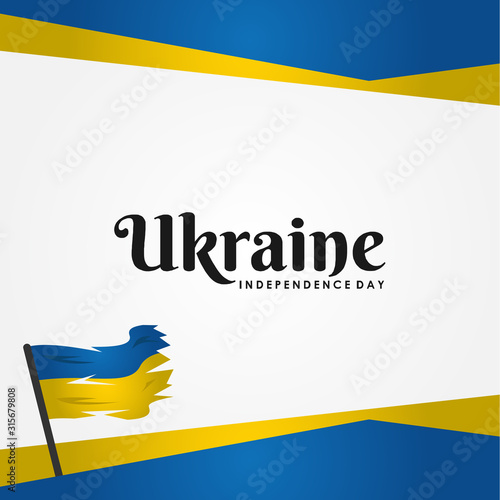 Ukraine Independence Day Vector Design For Banner or Background