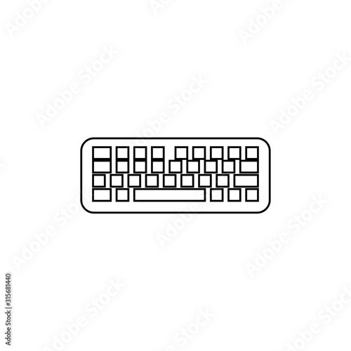 Keyboard icon. Computer equipment symbol. Logo design element