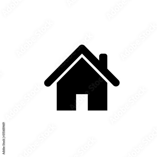 Home, house icon isolated on white a background