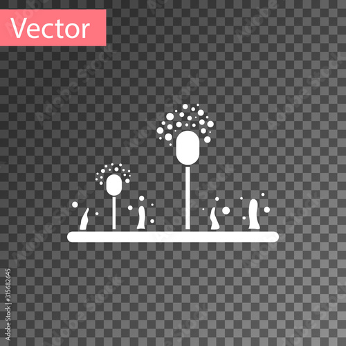 White Mold icon isolated on transparent background. Vector Illustration