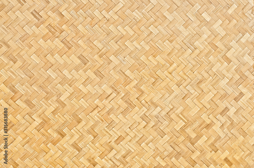 Fototapeta Handcraft woven bamboo texture background