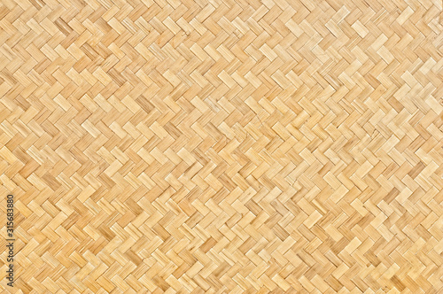 Handcraft woven bamboo texture background © Mojijung