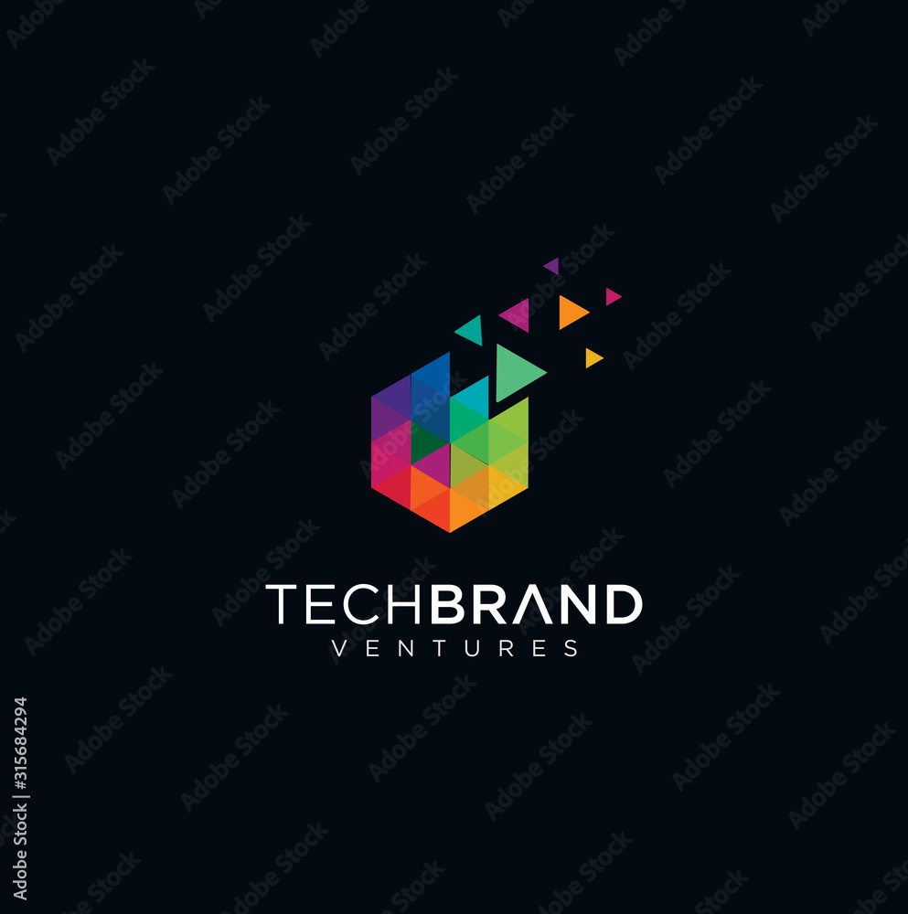 Hexagon Tech Logo . Abstract Pixel Hexagon Logo Colorfull Design illustration . Hexagon Digital Logo Colorfull Hexagon Tech Logo . Abstract Pixel Hexagon Logo Colorfull Design illustration . Hexagon Digital Logo Colorfull
