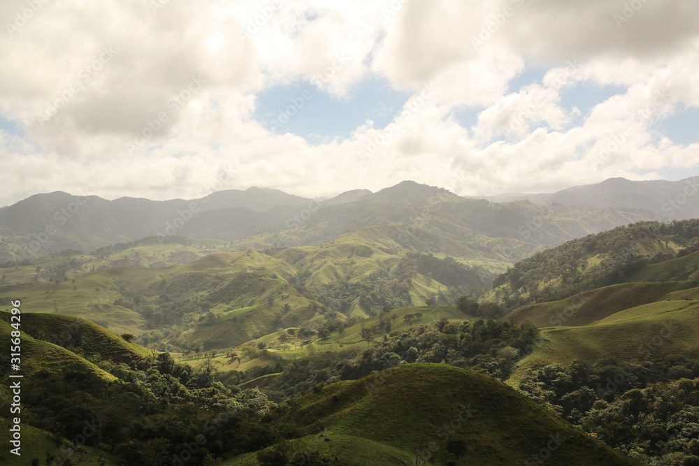 Countryside landscape near the La Fortuna in Costa Rica.