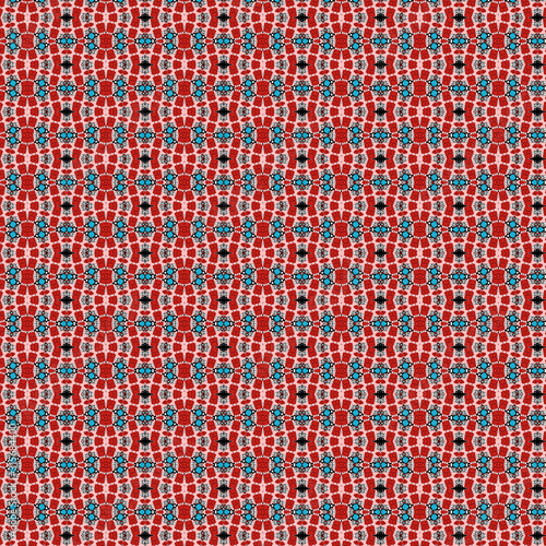 Red pink flowery repeated pattern, design