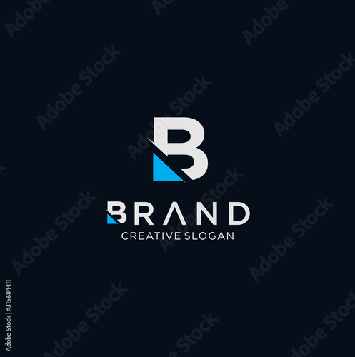 Letter B Tech Logo Design Vector Stock illustration . B Logo Design Vector Stock .
