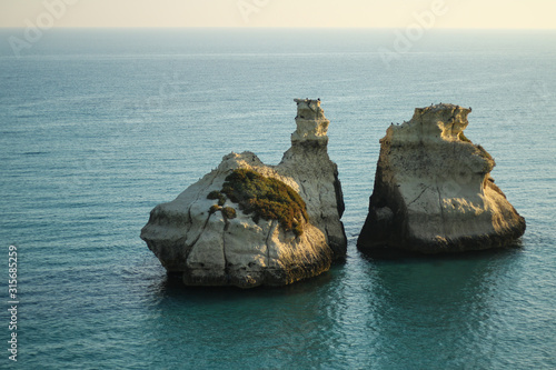 rock in the sea  the two sisters beach in apulia