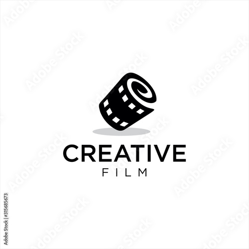 Cinema logo movie emblem template . Movie Production Logo . Film Camera Logo Template . film strip cinema , Videography Logo Images