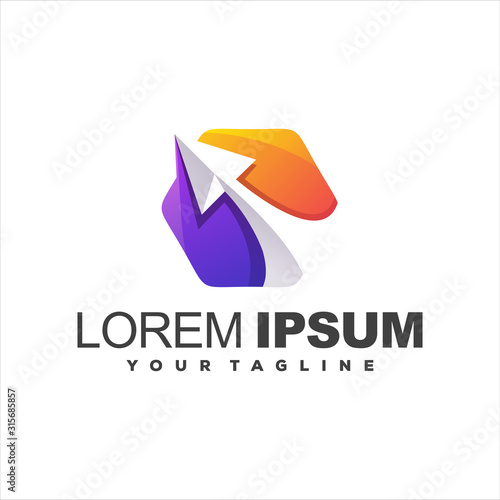 awesome arrow gradient logo design Free Download awesome arrow gradient logo design - GFXLoad