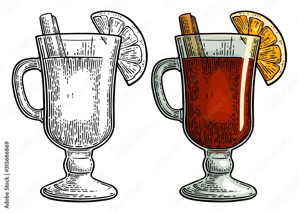 Ταπετσαρία Female hand holding a glass of wine. Vintage vector engraving