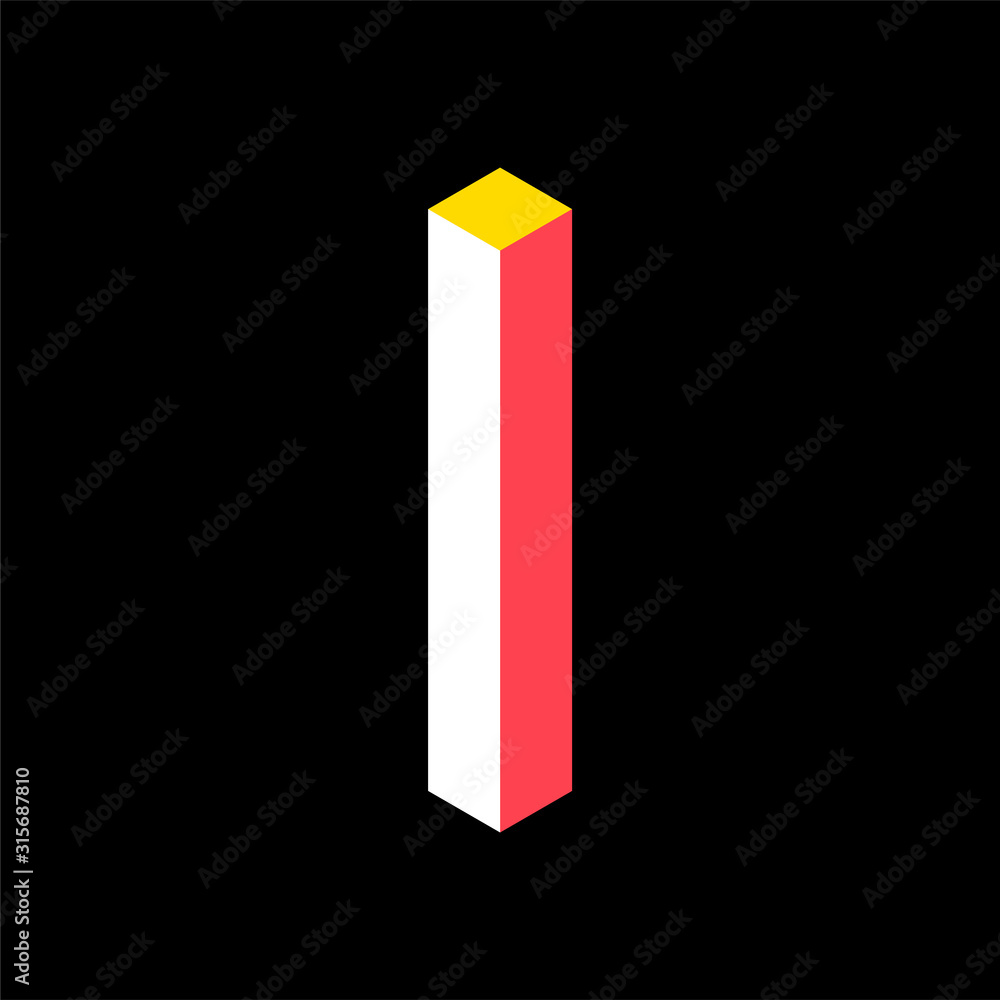 3d Colorful Letter I logo icon design template element. Vector illustration 3d Colorful Letter I logo icon design template element. Vector illustration