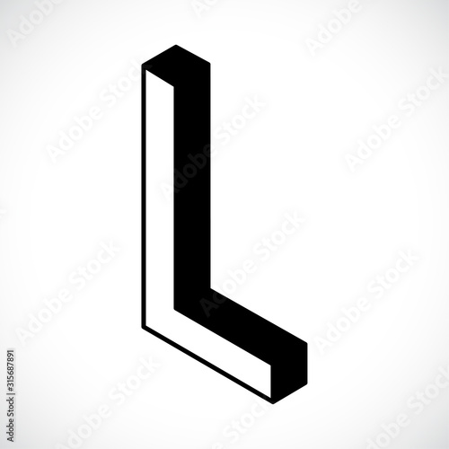 3d Letter L logo icon desig...