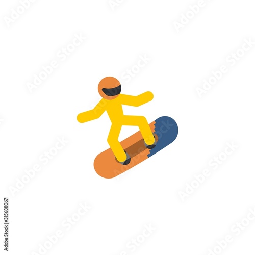 Snowboarding creative icon. From Sport icons collection. Isolated Snowboarding sign on white background