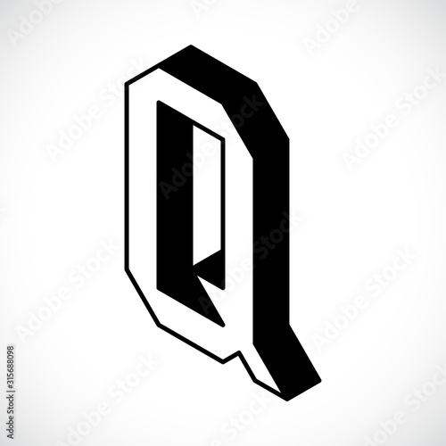 3d Letter Q logo icon desig...