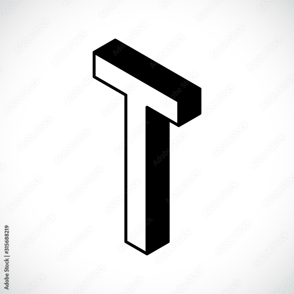 3d Letter T logo icon design template element. Vector illustration 3d Letter T logo icon design template element. Vector illustration