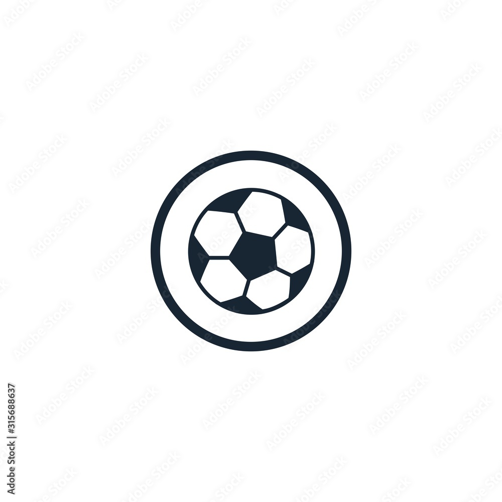 Fototapeta premium Football creative icon. From Sport icons collection. Isolated Football sign on white background
