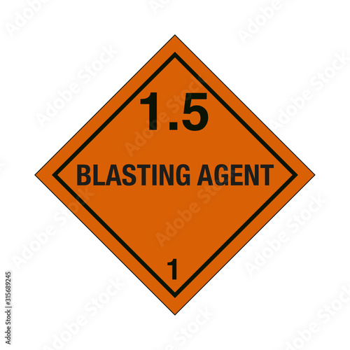 UN DGR IATA CLASS 1.5 BLASTING AGENT