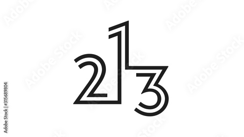 Award typography on white background. Scene for the award ceremony.