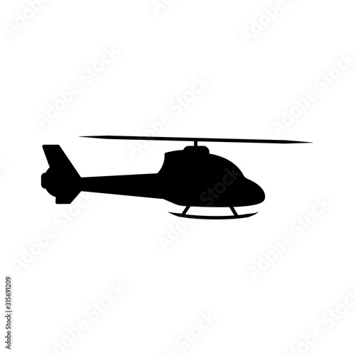helicopter icon trendy flat design