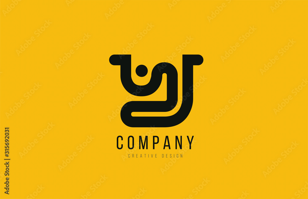 Y yellow black alphabet letter for company logo icon design Y yellow black alphabet letter for company logo icon design