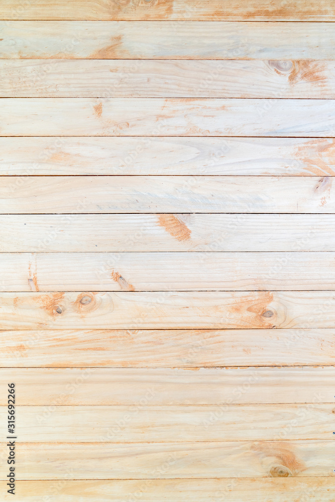 Fototapeta premium Pine wood plate are arranged in the line for wallpaper or backdrop or background.