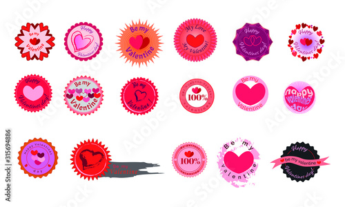 Valentine day badge
